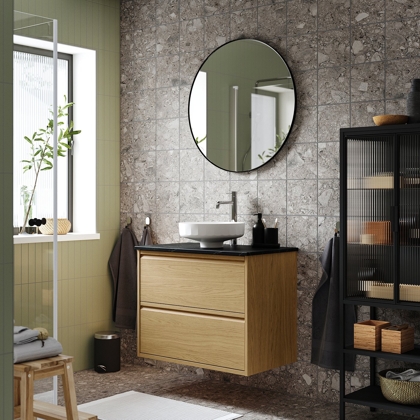 ÄNGSJÖN / LERSJÖN wash-stnd w drawers/wash-basin, 82.0x78.8x49.0 cm
