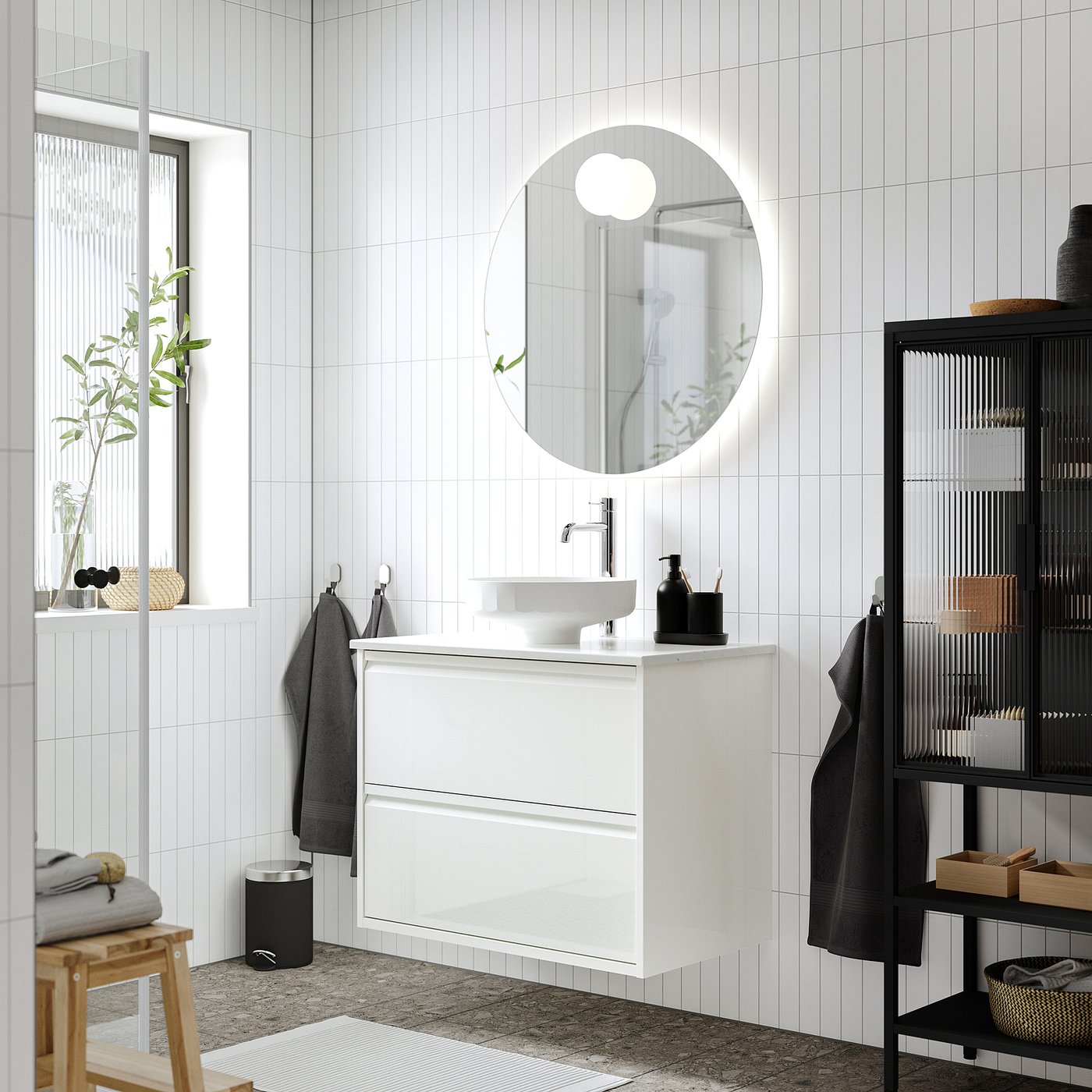 ÄNGSJÖN / LERSJÖN wash-stnd w drawers/wash-basin, 82.0x78.8x49.0 cm