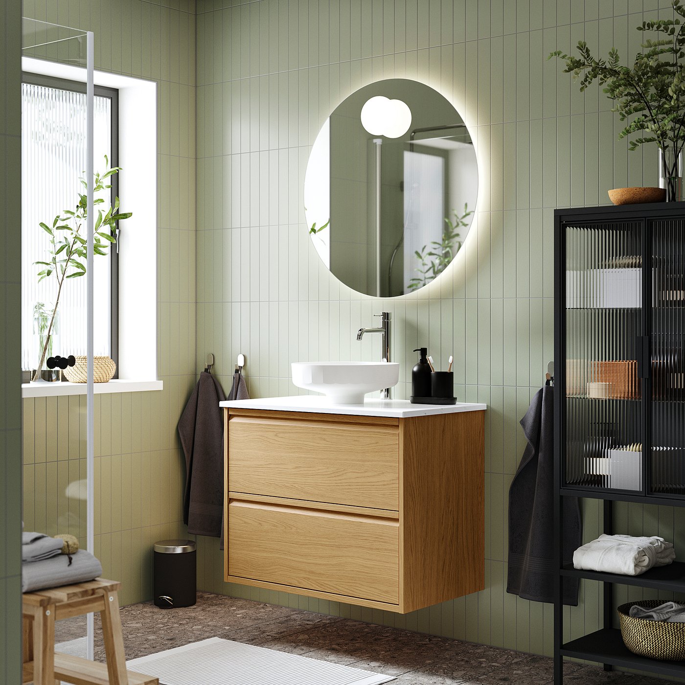 ÄNGSJÖN / LERSJÖN wash-stnd w drawers/wash-basin, 82.0x78.8x49.0 cm
