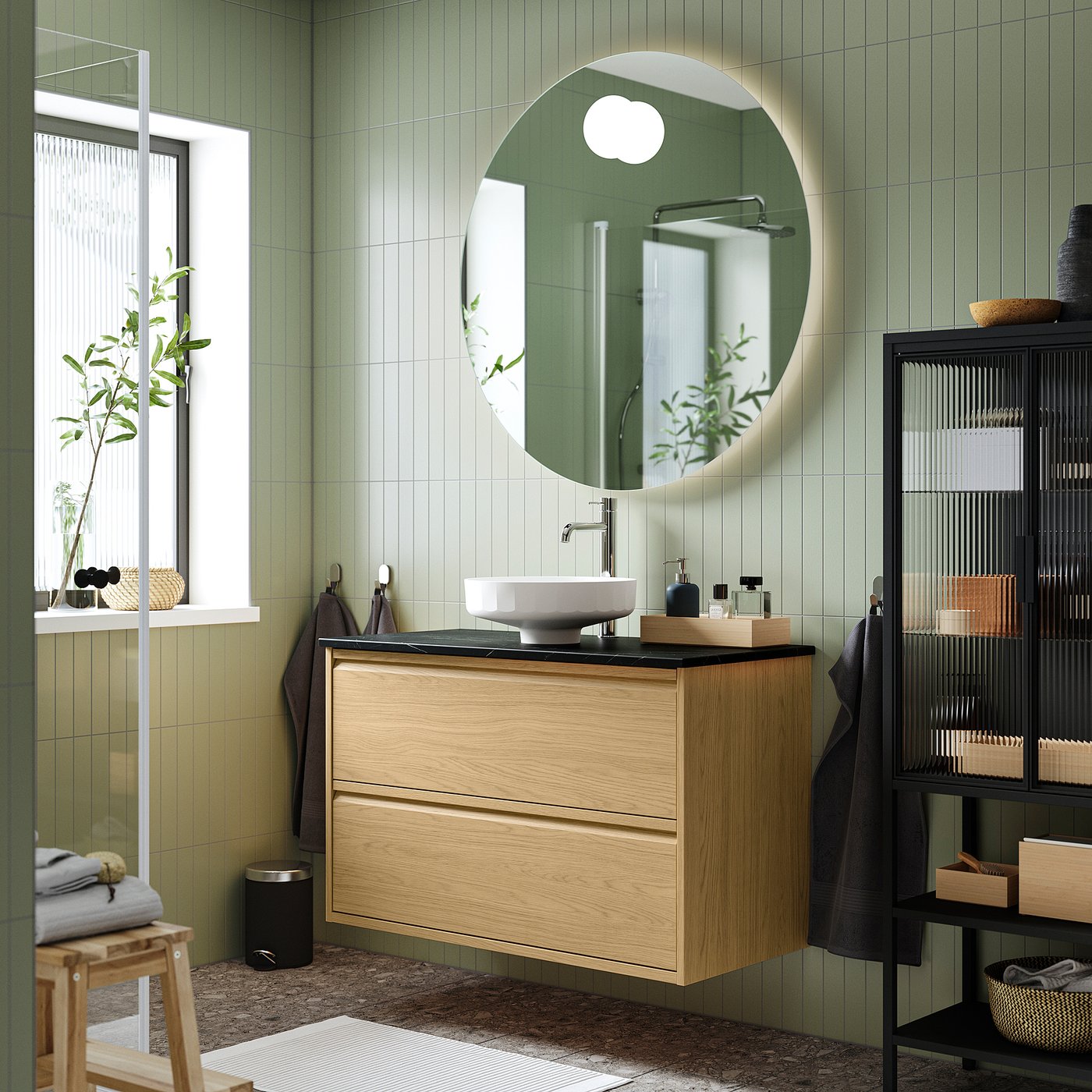 ÄNGSJÖN / LERSJÖN wash-stnd w drawers/wash-basin, 102.0x78.8x49.0 cm