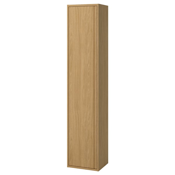 ÄNGSJÖN high cabinet with door, oak effect, 40x35x195 cm