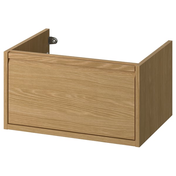 ÄNGSJÖN wash-stand with drawer, oak effect, 60x48x33 cm