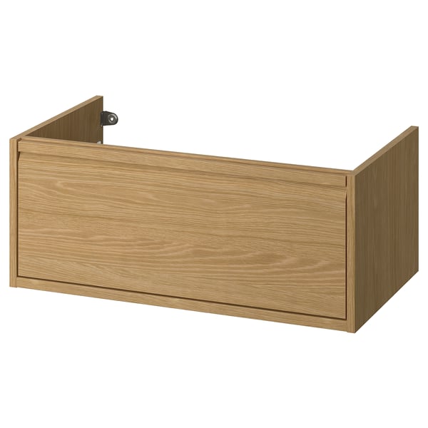ÄNGSJÖN - Wash-stand with drawer, oak effect, 80x48x33 cm