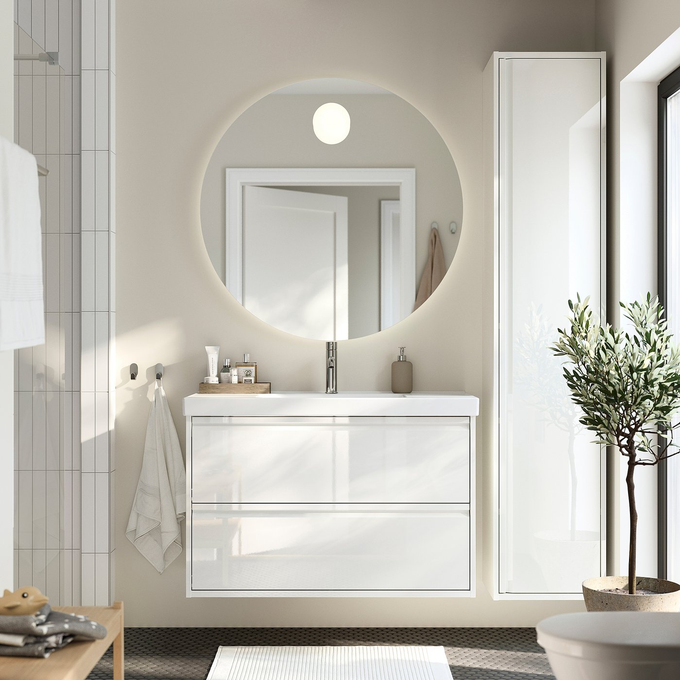 ÄNGSJÖN / ORRSJÖN wash-stnd w drawers/wash-basin, 102.3x69.2x49.4 cm
