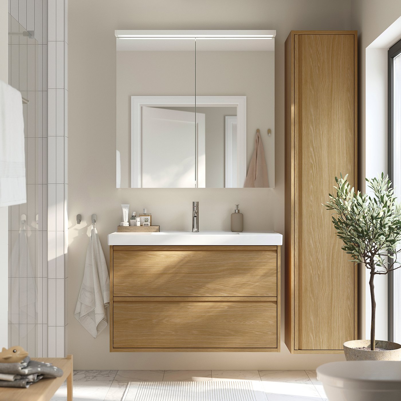 ÄNGSJÖN / ORRSJÖN wash-stnd w drawers/wash-basin, 102.3x69.2x49.4 cm