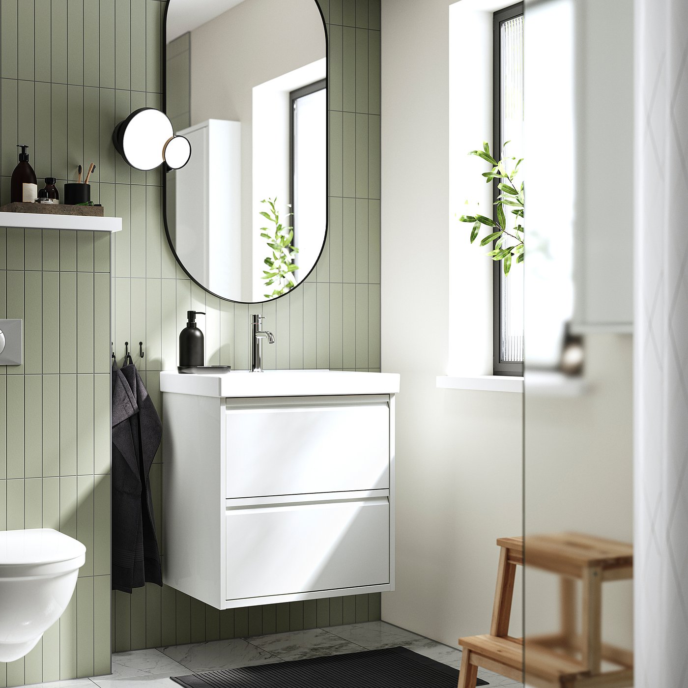 ÄNGSJÖN / ORRSJÖN wash-stnd w drawers/wash-basin, 62.3x69.2x49.4 cm
