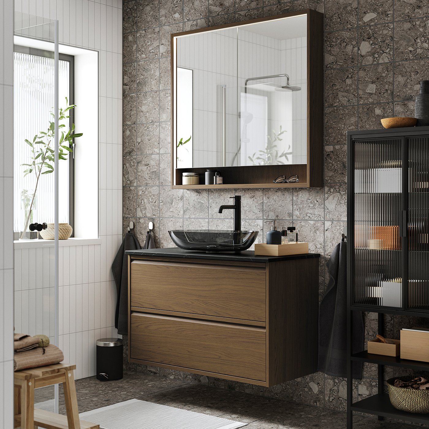 ÄNGSJÖN / OXMYREN wash-stnd w drawers/wash-basin, 102.0x76.8x49.0 cm