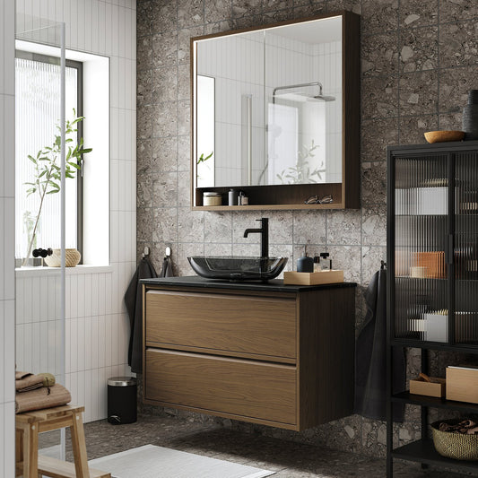 ÄNGSJÖN / OXMYREN wash-stnd w drawers/wash-basin, 102.0x76.8x49.0 cm