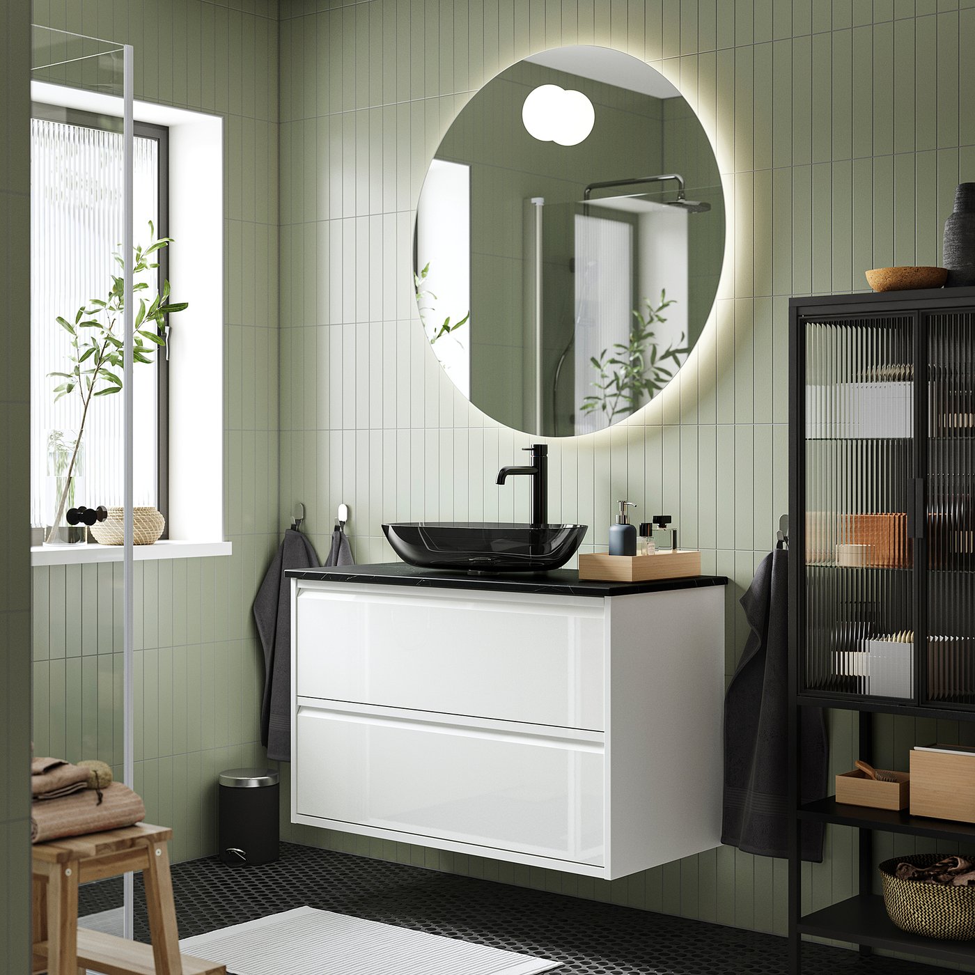 ÄNGSJÖN / OXMYREN wash-stnd w drawers/wash-basin, 102.0x76.8x49.0 cm