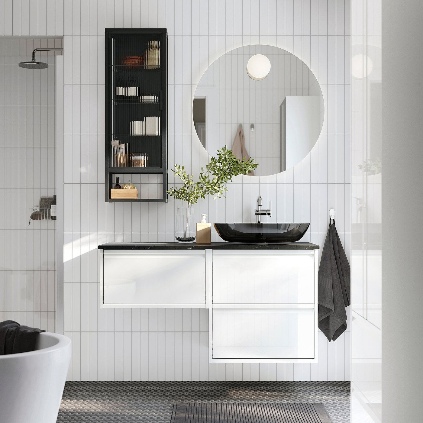 ÄNGSJÖN / OXMYREN wash-stand/wash-basin, 122.0x76.8x49.0 cm