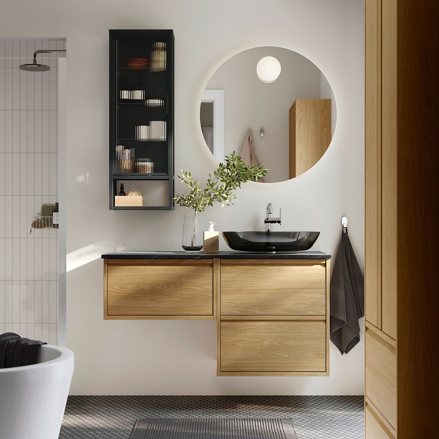 ÄNGSJÖN / OXMYREN wash-stand/wash-basin, 122.0x76.8x49.0 cm