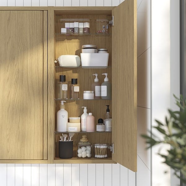Ikea ÄNGSJÖN - Wall cabinet with door, oak effect, 40x15x95 cm