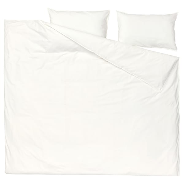 ÄNGSLILJA - Duvet cover and 2 pillowcases, white, 240x220/50x80 cm