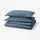 ÄNGSLILJA duvet cover and 2 pillowcases, dark blue, 240x220/50x80 cm
