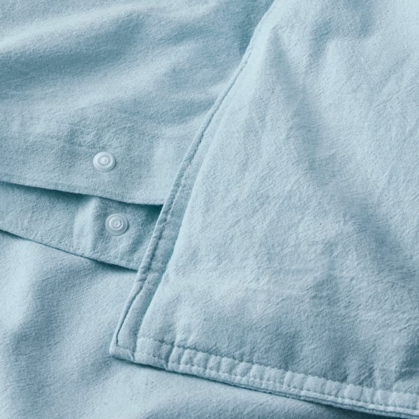 ÄNGSLILJA duvet cover and 2 pillowcases, blue-grey, 240x220/50x80 cm