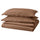 ÄNGSLILJA duvet cover and 2 pillowcases, light brown, 240x220/50x80 cm