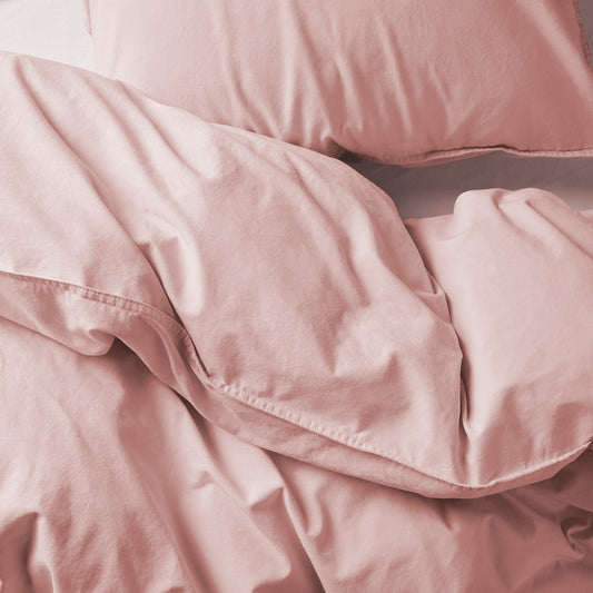 ÄNGSLILJA duvet cover and 2 pillowcases, light pink, 240x220/50x80 cm