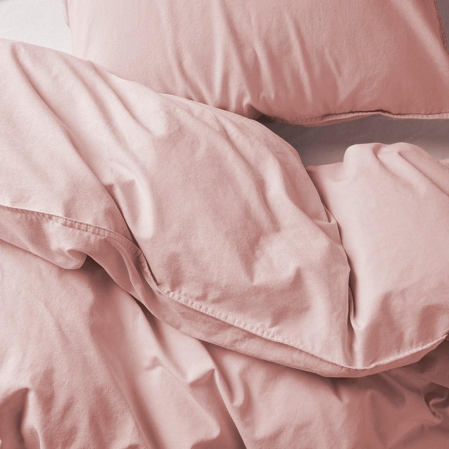ÄNGSLILJA duvet cover and 2 pillowcases, light pink, 240x220/50x80 cm