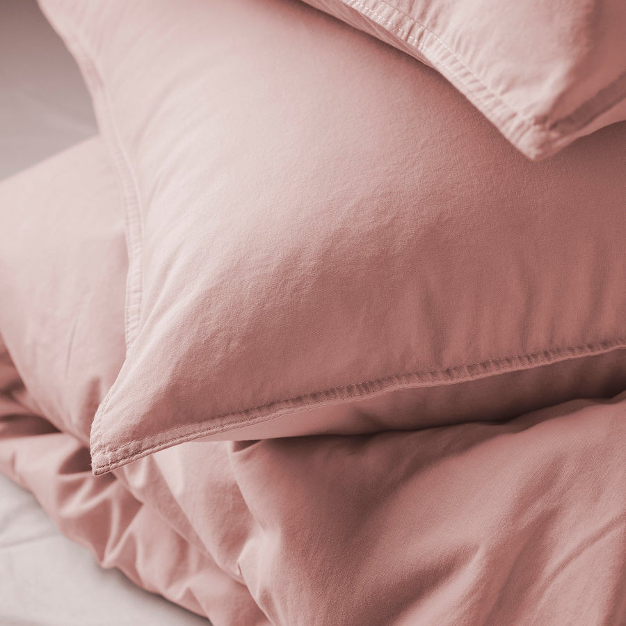 ÄNGSLILJA duvet cover and 2 pillowcases, light pink, 240x220/50x80 cm