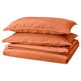 ÄNGSLILJA duvet cover and 2 pillowcases, red-brown, 240x220/50x80 cm