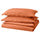 ÄNGSLILJA - Duvet cover and 2 pillowcases, red-brown, 240x220/50x80 cm