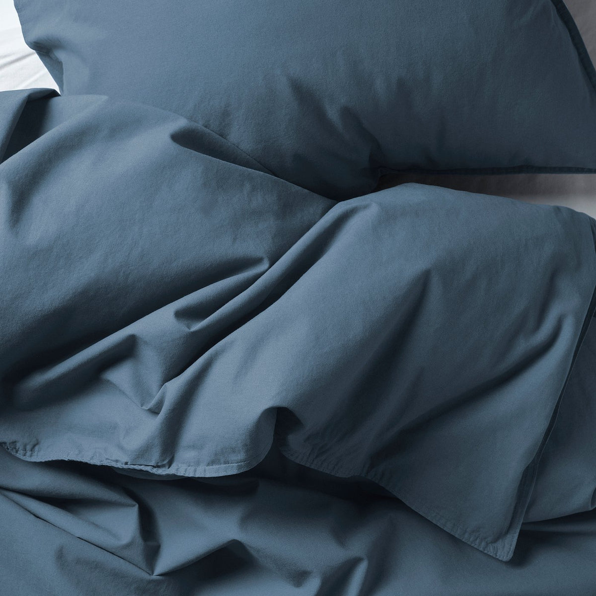 ÄNGSLILJA duvet cover and pillowcase, dark blue, 150x200/50x80 cm