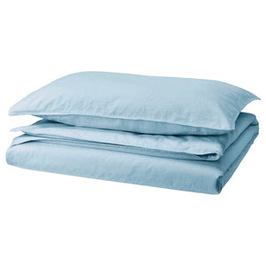 Ikea ÄNGSLILJA - Duvet cover and pillowcase, blue-grey, 150x200/50x80 cm