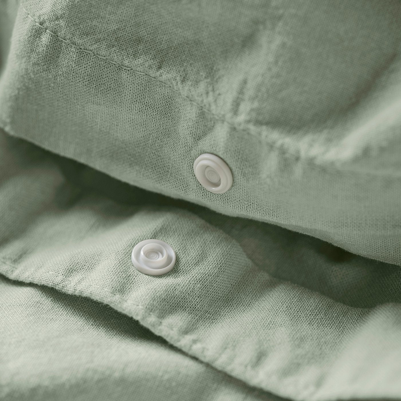 ÄNGSLILJA duvet cover and pillowcase, pale grey-green, 150x200/50x80 cm