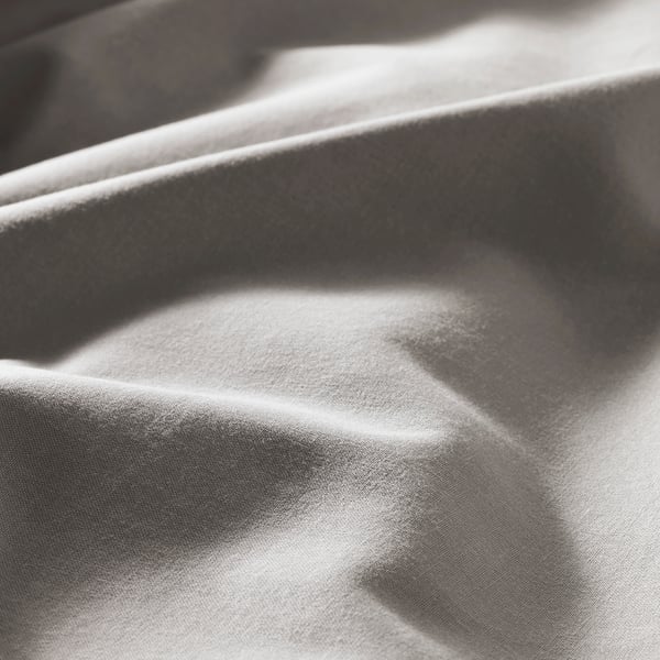 ÄNGSLILJA duvet cover and pillowcase, grey, 150x200/50x80 cm