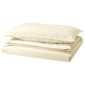Ikea ÄNGSLILJA - Duvet cover and pillowcase, natural, 150x200/50x80 cm