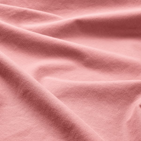 ÄNGSLILJA duvet cover and pillowcase, dark pink, 150x200/50x80 cm