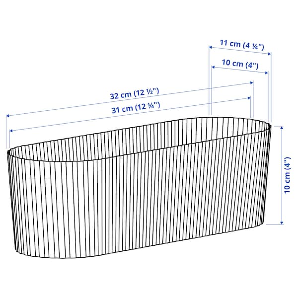 ÄPPELROS - Plant pot, in/outdoor/off-white oval, 9 cm