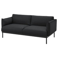 ÄPPLARYD 2-seat sofa, Gunnared black/grey, 199 cm