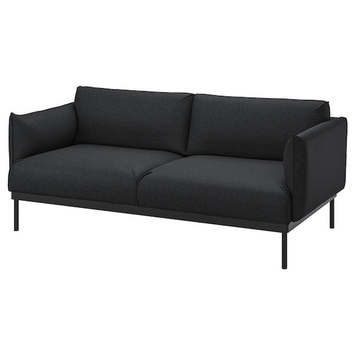 ÄPPLARYD - 2-seater sofa, Gunnared black/grey