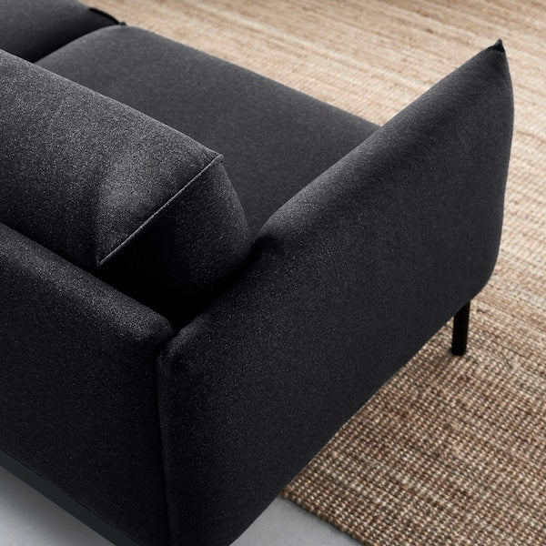 ÄPPLARYD - 2-seater sofa, Gunnared black/grey