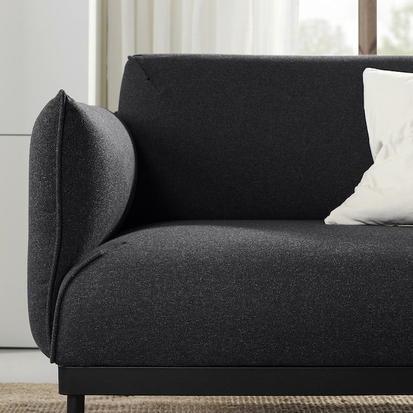 ÄPPLARYD - 2-seater sofa, Gunnared black/grey