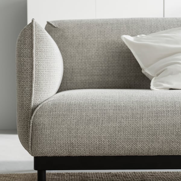 ÄPPLARYD 3 seater sofa with chaise-longue - Light grey Lejde ,