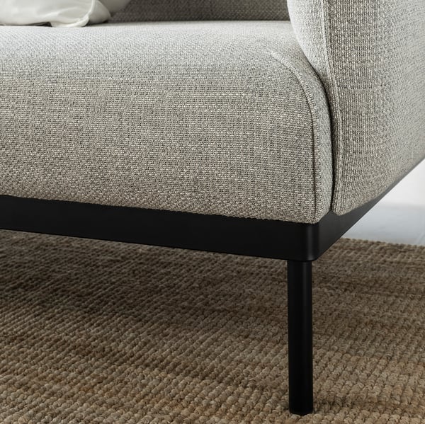 ÄPPLARYD 3 seater sofa with chaise-longue - Light grey Lejde ,