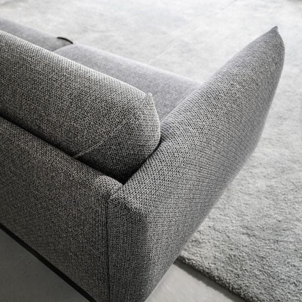 Ikea ÄPPLARYD 3 seater sofa with chaise-longue - Lejde grey/black ,