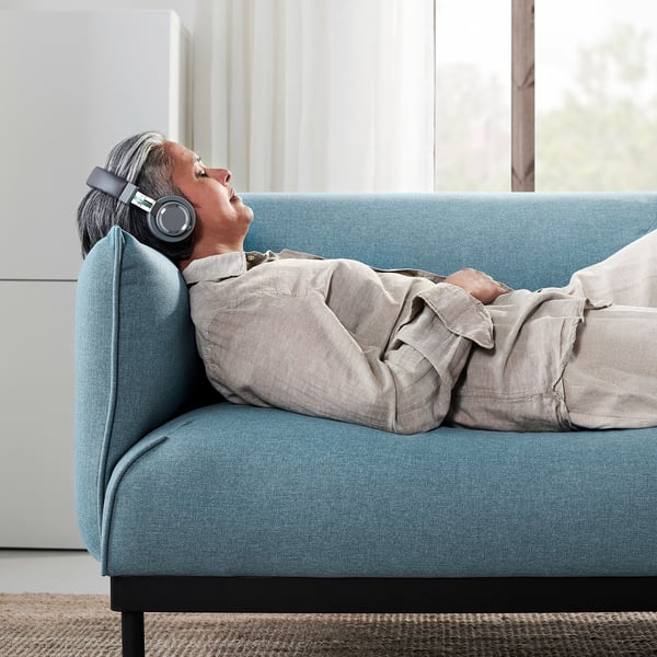 ÄPPLARYD 3-seat sofa, Gunnared light blue, 231 cm
