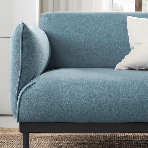 ÄPPLARYD 4-seat sofa with chaise longue, Gunnared light blue