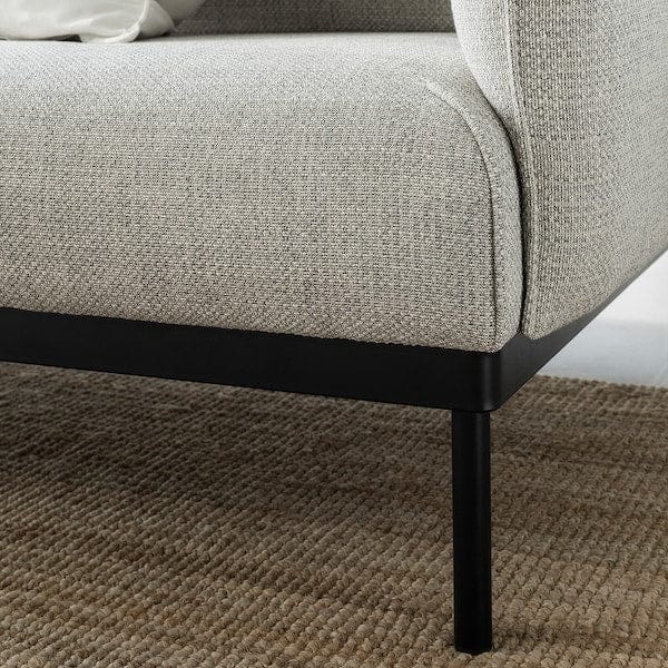 Ikea ÄPPLARYD 4 seater sofa with chaise-longue - Lejde light grey ,