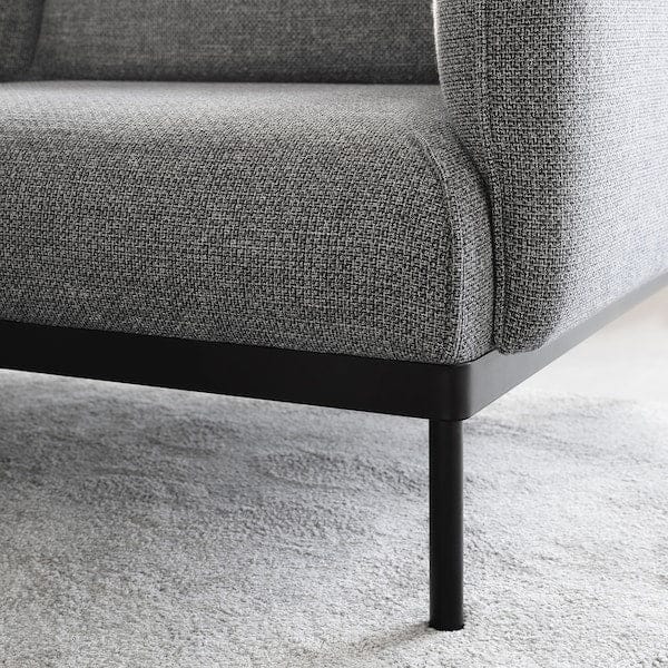 Ikea ÄPPLARYD 4 seater sofa with chaise-longue - Lejde grey/black ,