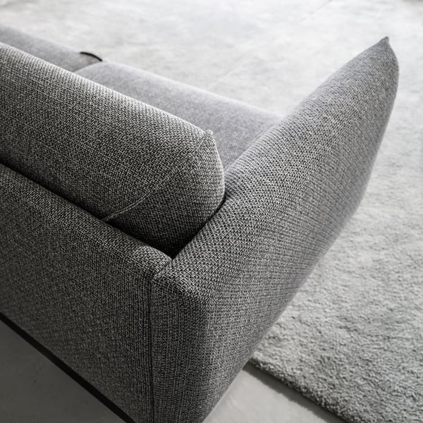 ÄPPLARYD 4 seater sofa with chaise-longue - Lejde grey/black ,
