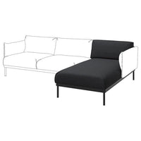 ÄPPLARYD chaise longue section, Gunnared black/grey, 93 cm