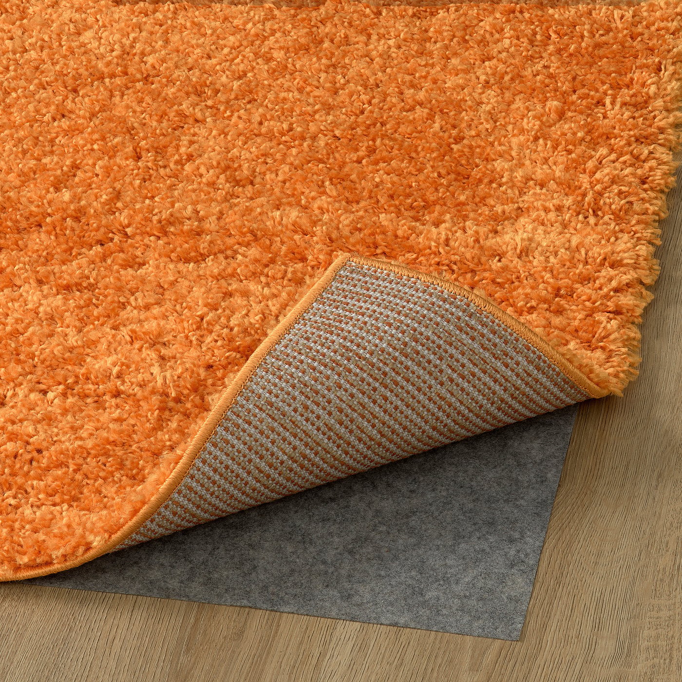 ÄRENDE rug, high pile, orange, 120x180 cm