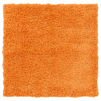 ÄRENDE rug, high pile, orange, 80x80 cm