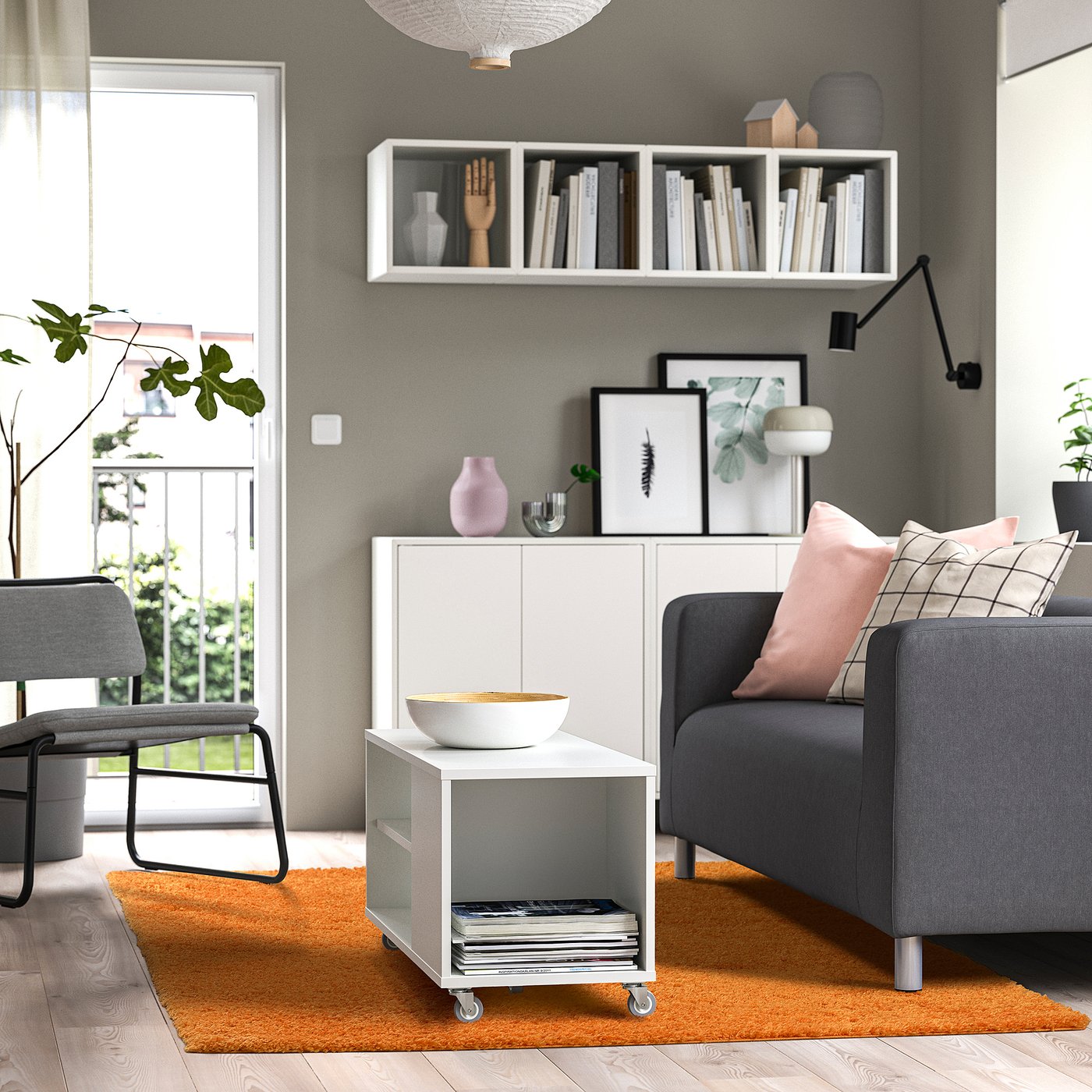ÄRENDE rug, high pile, orange, 160x230 cm