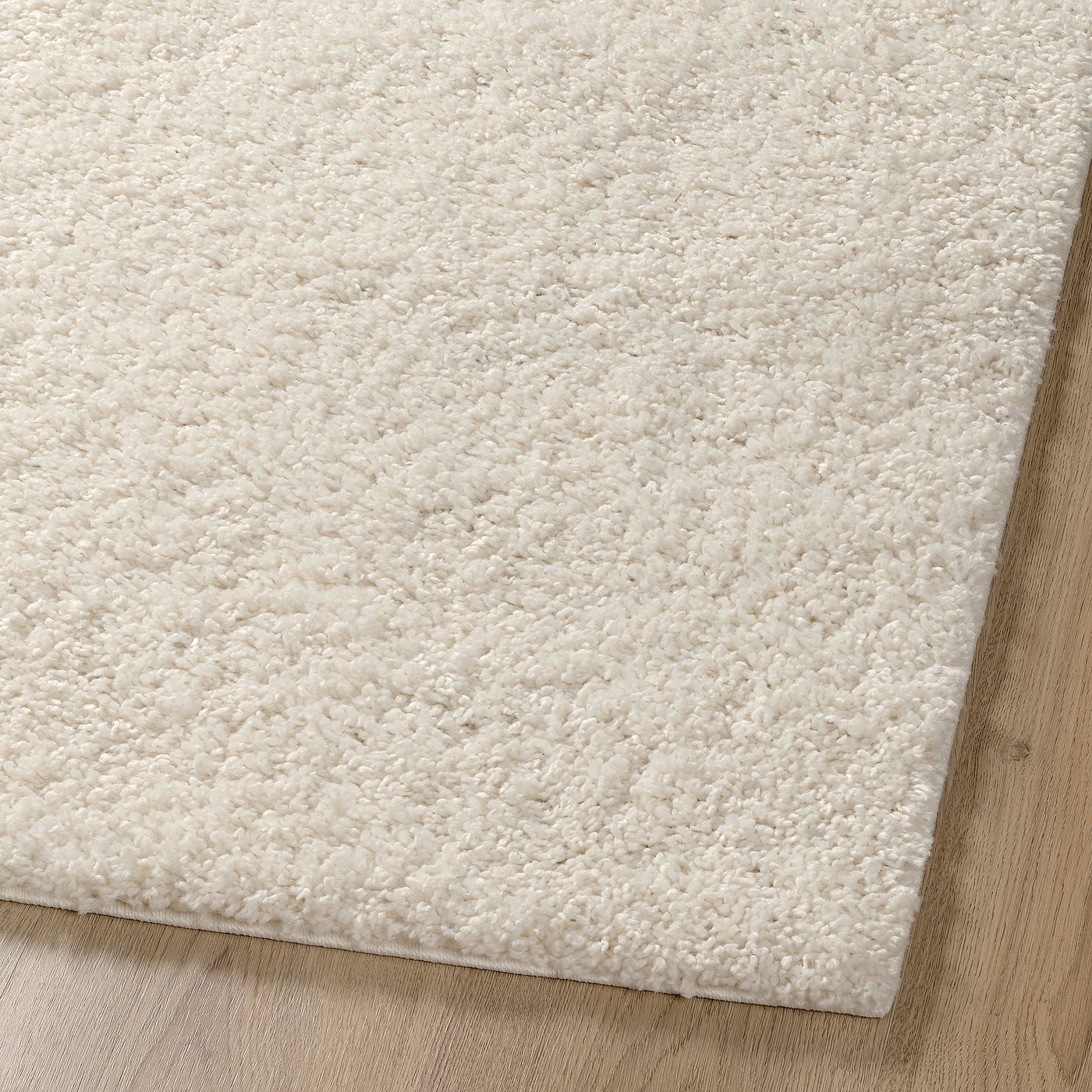 ÄRENDE rug, high pile, off-white, 80x80 cm