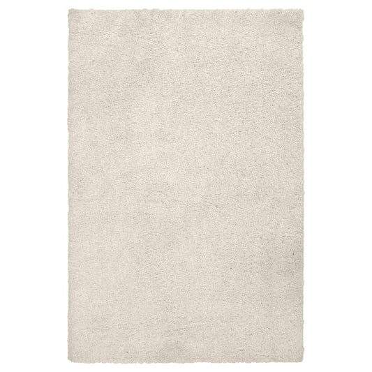 ÄRENDE - Carpet, long pile, off-white,120x180 cm